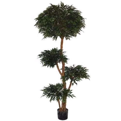 Green Ruscus Fire Resistant Artificial Tree, Height: 180 cm – 1