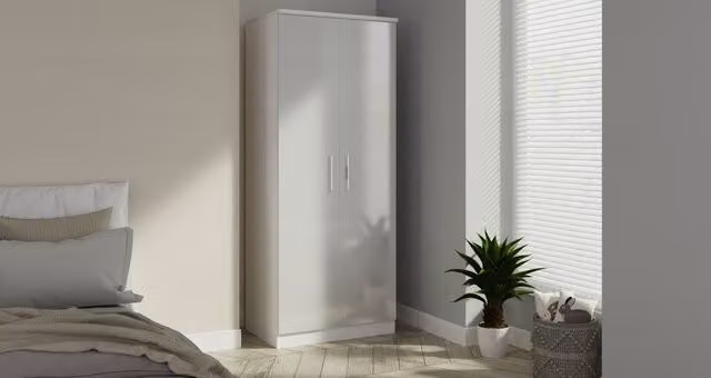 Ready Assembled 2 U Trent 2 Door Wardrobe in Mid Grey