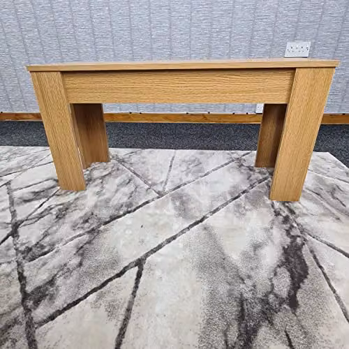 Kosy Koala Modern Rectangular Dining Table in Brown Oak Effect, W/D/H: 117 x 77 x 75 cm – 2