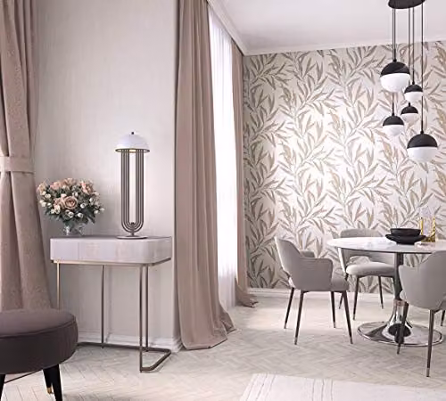 Marburg Beige Floral Nature Pattern Wallpaper for Bedroom, Living Room or Kitchen, W: 0.53 m, L: 10.05 m – 2