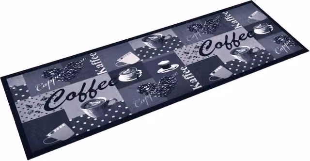 Berkfield Home Washable Non-Slip Kitchen Carpet, Blue, W: 45 cm, L: 150 cm