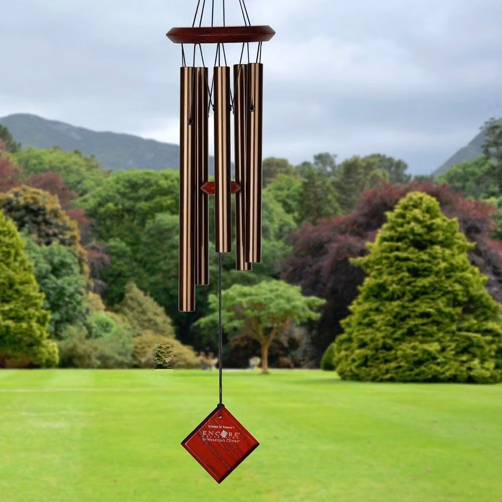 Woodstock Chimes Encore Chimes of Polaris Windchime, Bronze, H x W x D: 55.88 x 10.16 x 10.16 cm – 10