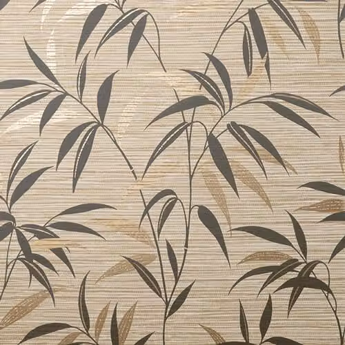 Crown Fusion Leaf Natural Botanical Floral Wallpaper in Sand and Beige