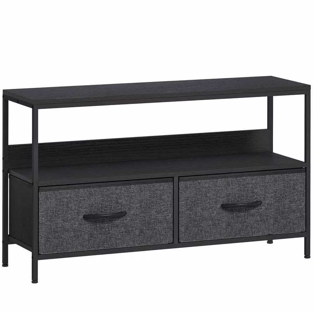 Wyld Haus Avatera TV Storage Unit in Black and Grey, W: 98 cm, D: 29 cm, H: 56 cm – 2