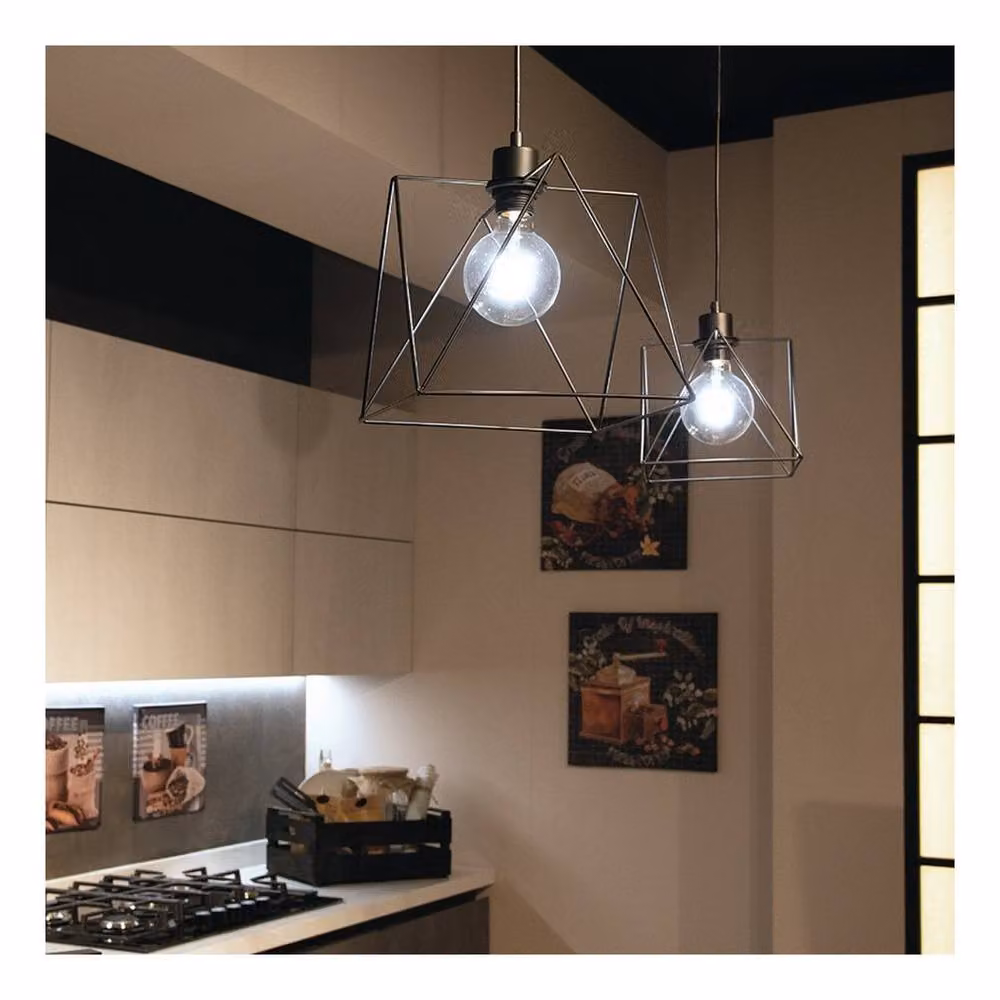 Netlighting SANTANA Wire Frame Pendant Ceiling Light, Black, W/D/H: 20 x 20 x 23 cm – 2