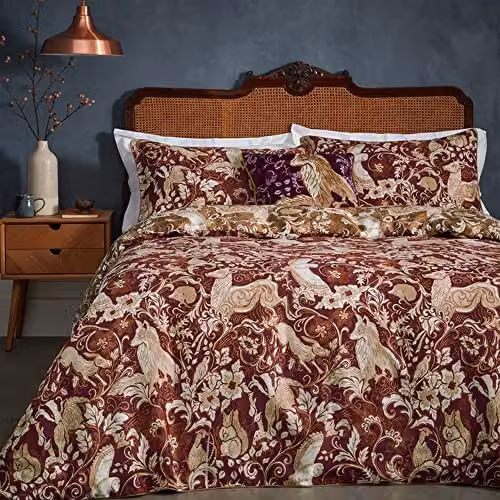 Paoletti Harewood Animal 100% Cotton Duvet Cover and Pillowcase Set, Green, W/D/H: 90 x 200 cm – 2