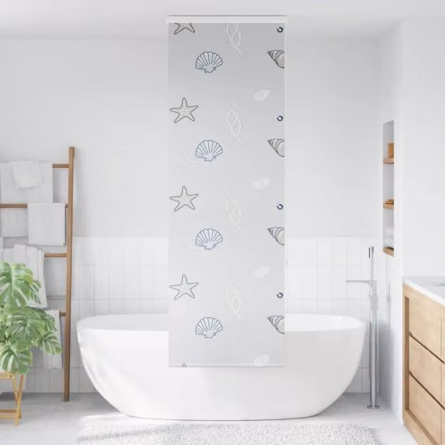Berkfield Home Opaque Shower Roller Blind with Cassette in Light Grey, W: 60 cm, H: 240 cm