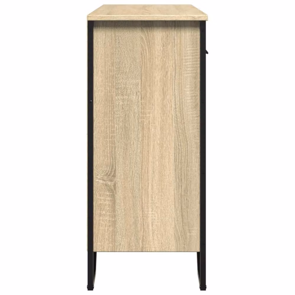 Berkfield Home Sonoma Oak Sideboard in Beige, W/D/H: 97 x 32.5 x 74.5 cm – 2