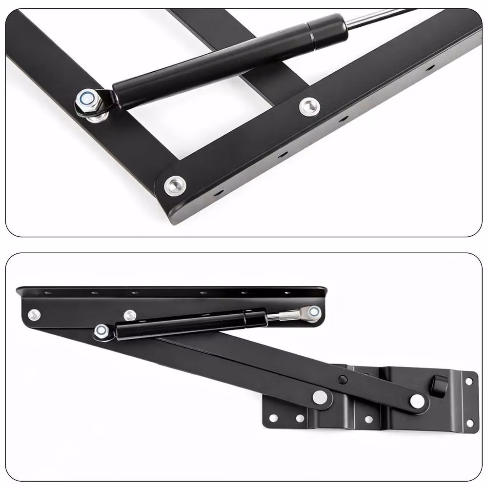 Nordara 2X Steel Hydraulic Lift Hinges for Ottoman and Table in Black – 3