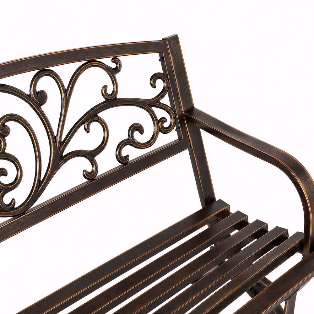 Levede Butterfly Cast Iron Garden Bench in Bronze – 9