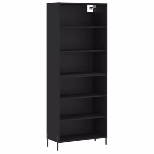 vidaXL Modern Highboard in Black with Metal Legs and Internal Shelves, W/D/H: 180 x 32.5 x 69.5 cm – 1