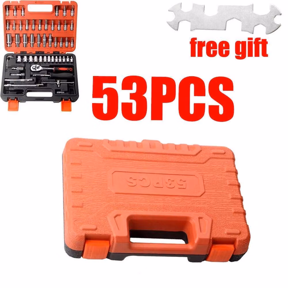 SPETLEK 53-Piece Flexible Socket Kit with 1/4 inch Ratchet Wrench, Multicolour – 2