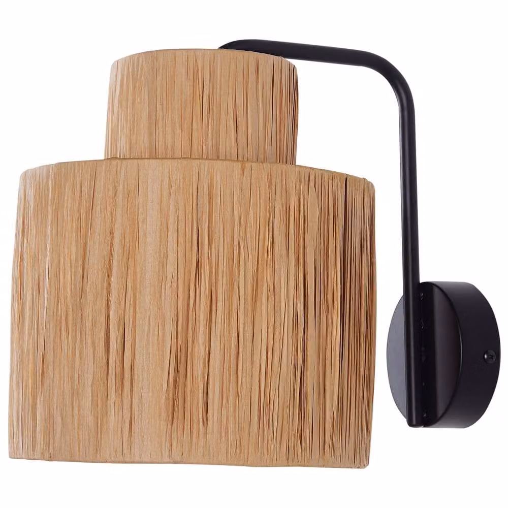 Wyld and Coco Boho Rattan Wall Lamps Set of 2 in Beige and Natural – 3