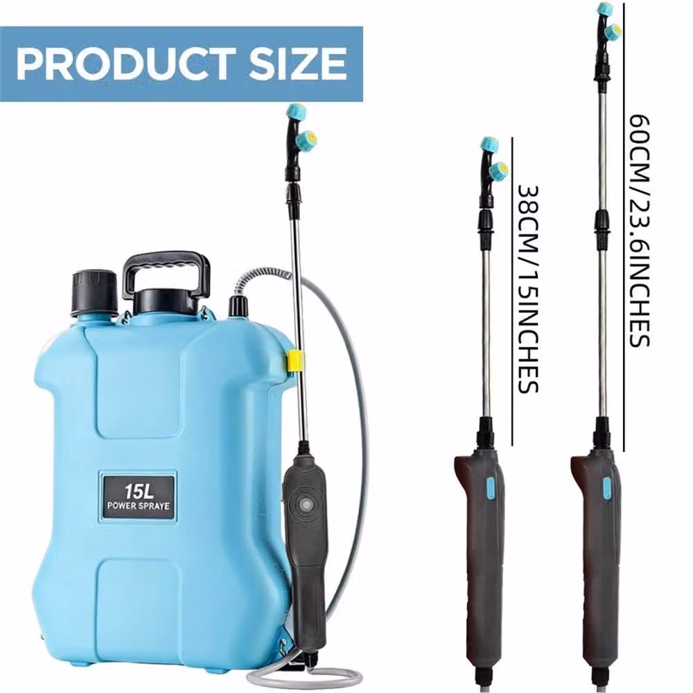 Nordara 15L Garden Pressure Sprayer Knapsack with Rechargeable Electric Pump in Blue – 2
