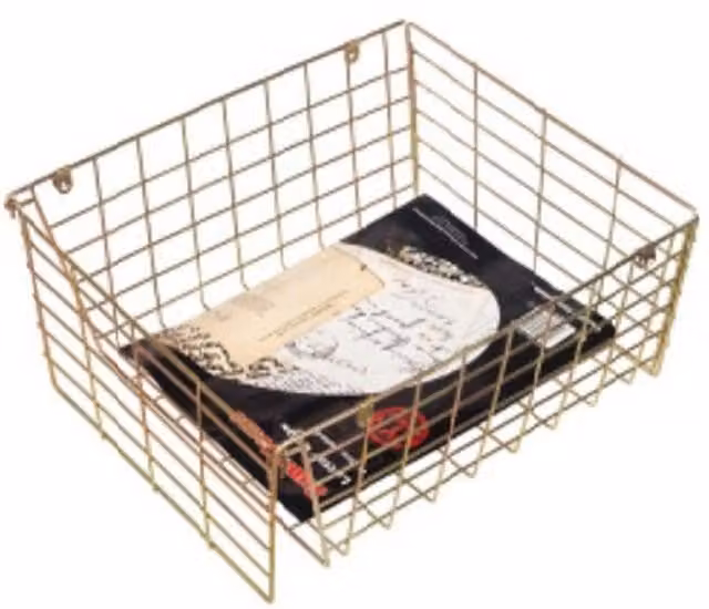 SupaHome Letter Box Cage in Gold, W/D/H: 34.0 x 29.0 x 15.0 cm