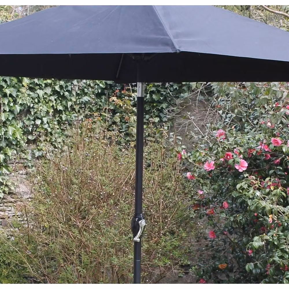 Churnet Valley Garden Furniture Ltd Black Aluminium and Polyester Parasol, W: 270 cm, D: 270 cm, H: 240 cm – 2