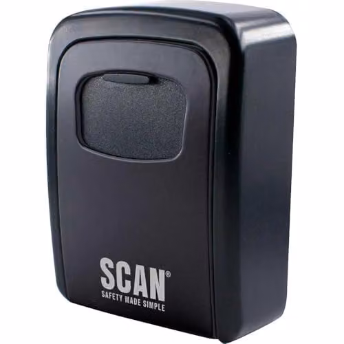 Scan SCAKEYSAFE 4 Wheel Combination Wall Mounted Keysafe, Black