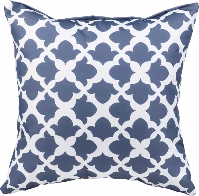 Gardenista Moroccan Arabesque Outdoor Scatter Cushion in Charcoal, Grey and Beige, W/D/H: 45 x 45 x 45 cm