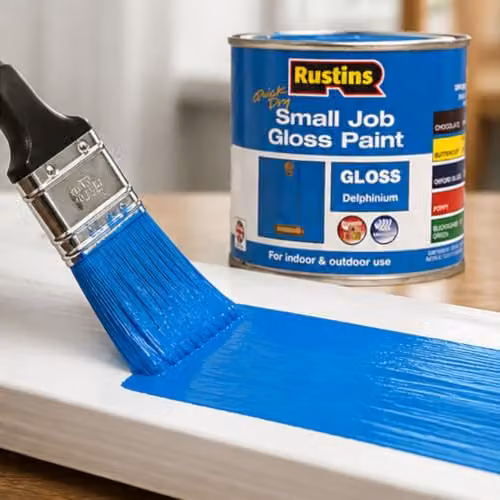 Rustins Quick Dry Water Based Gloss Paint Delphinium Blue 250ml – 3