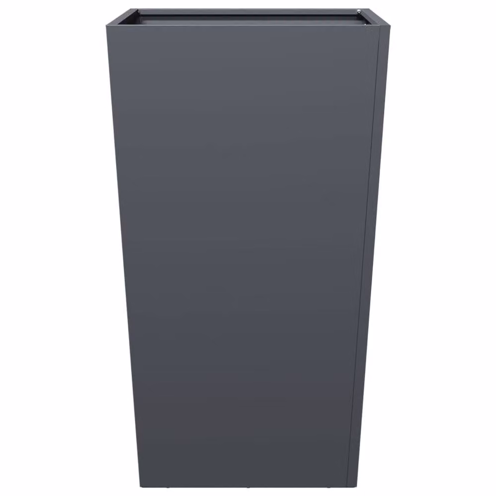 Berkfield Home Durable Steel Garden Planter Tub in Anthracite, W/D/H: 45 x 45 x 75 cm – 3