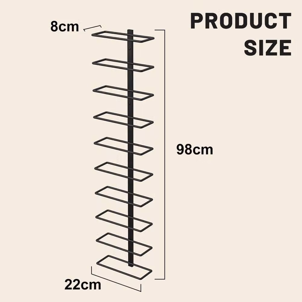SPETLEK Wall Mounted Modern Metal Wine Storage Rack in Matt Black – 2
