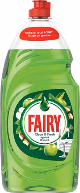 Fairy Apple and Rhubarb Washing Up Liquid, 1.05l, Green