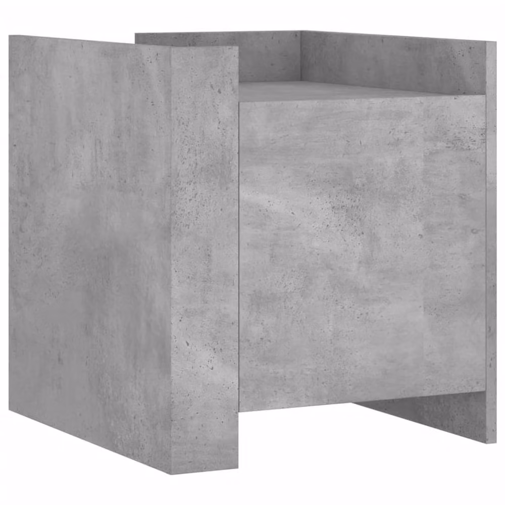 Berkfield Home Decorative Bedside Cabinet in Concrete Grey, W/D/H: 45 x 50 x 50 cm – 3