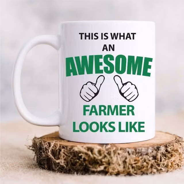 60 Second Makeover Limited This Is What An Awesome Farmer Looks Like Ceramic Mug in White