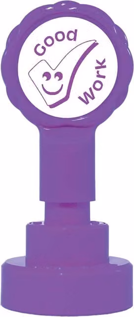 Xstamper Xclamations Good Work Self-Inking Plastic Stamp in Purple