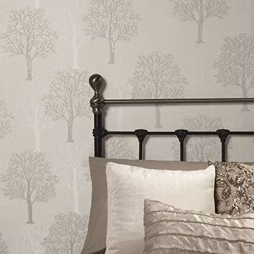 Holden Decor Ariana Collection 35250 Floral Paper Wallpaper, Grey, 10.05 m x 0.53 m – 1
