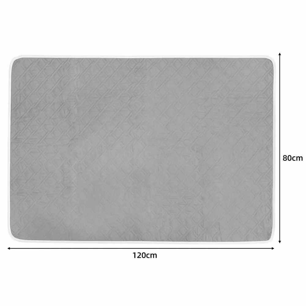 NESTLUNE Waterproof Incontinence Bed Pads for Babies, Grey, W: 60 cm, D: 120 cm – 2