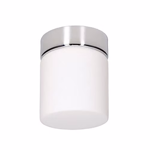 Forlight Petit LED Flush Ceiling Light for Bathrooms, Chrome and White, 650lm, 3000K, IP44 – 1