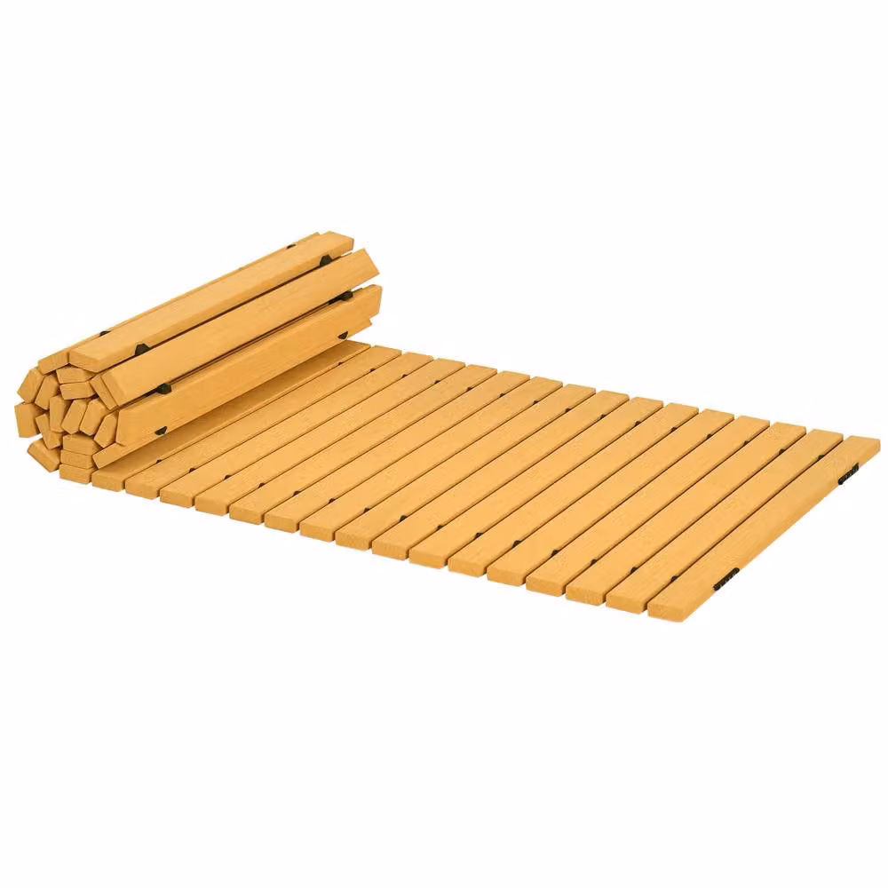 OUTSUNNY Rollable Wooden Garden Pathway in Tan, W: 180 cm, D: 60 cm – 2