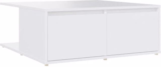 Berkfield Home White Square Coffee Table in Engineered Wood W/D/H: 80 x 80 x 31 cm