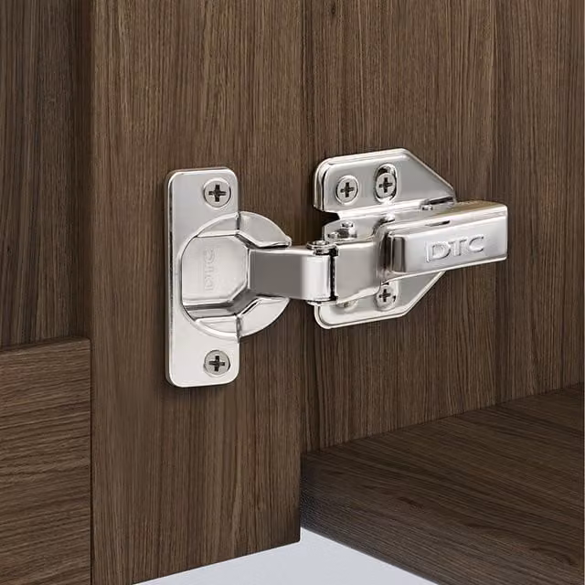 Livingandhome Set of 2 Soft Close Nickel Plated Steel Spring Hinges in Silver, 3.8 cm