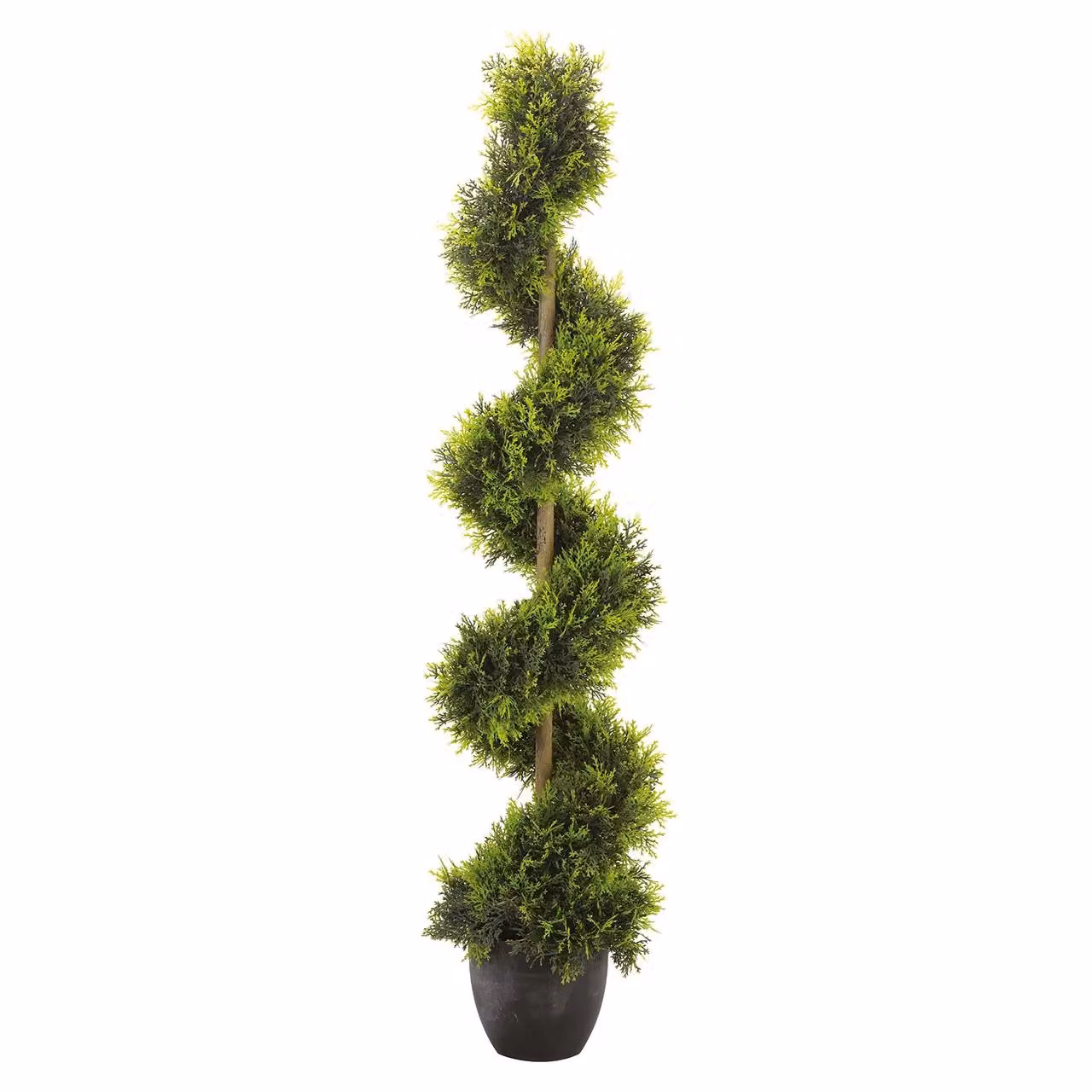 mysmartbuy Artificial Cypress Spiral Topiary Faux Green Tree with Pot, Height: 120 cm – 2