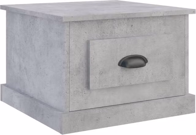 Berkfield Home Modern Square Coffee Table in Concrete Grey, W/D/H: 50 x 50 x 35 cm