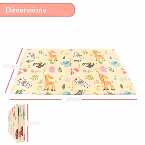 KandyToys Multicolour Foldable XPE Foam Baby Play Mat, W/D: 120 x 90 cm – 2