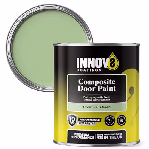 Innov8 Coatings Chartwell Green Satin Exterior Composite Door Paint, 0.75 l – 1