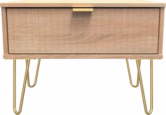 2 U Bexley Ready Assembled 1 Drawer Wide Side Table in Light Oak