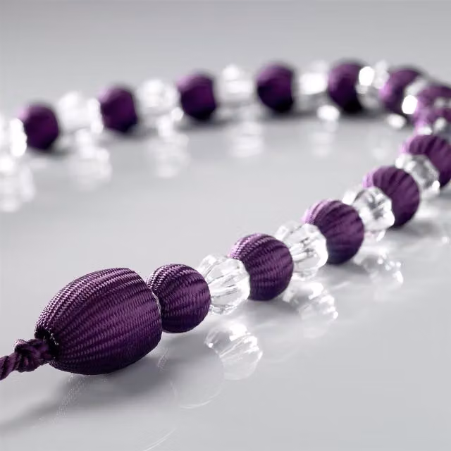 Livinluxury Pair of Beaded Rope Curtain Tie Backs in Purple