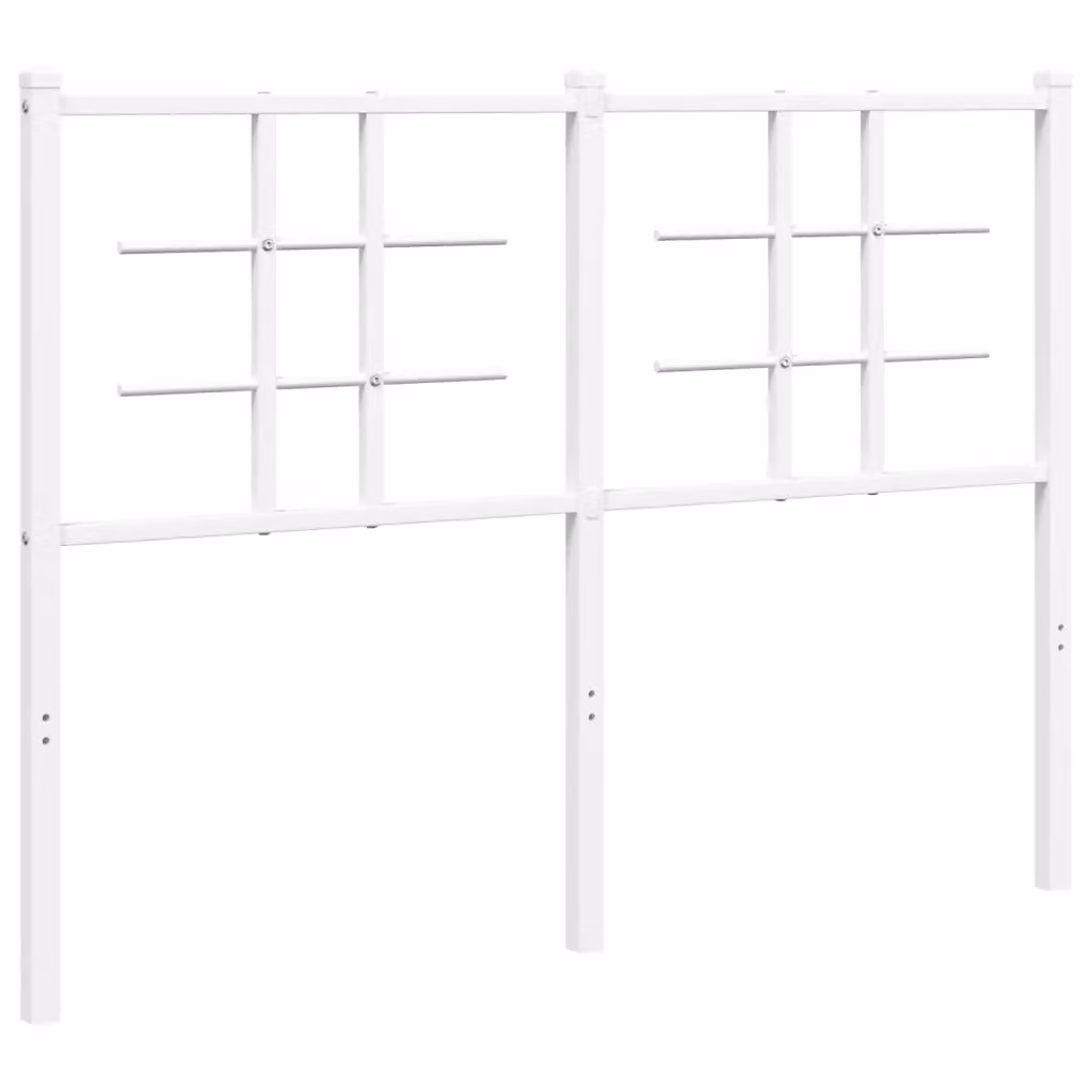 Berkfield Home Classic Metal Headboard in White, Width: 120 cm – 2