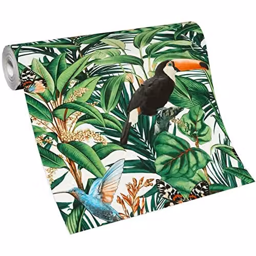 Erismann Paradisio 2 Floral Non-Woven Vinyl Wallpaper, Multicolour, Roll – 3