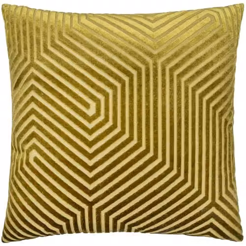 Paoletti Evoke Square Velvet Cushion in Green, W/D/H: 55 x 55 x 55 cm – 1