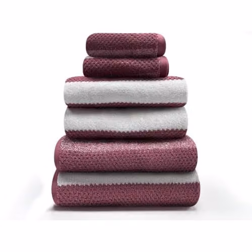 Gaveno Cavailia Pink Striped Cotton Bath Sheet Towel Set, 2 Pack