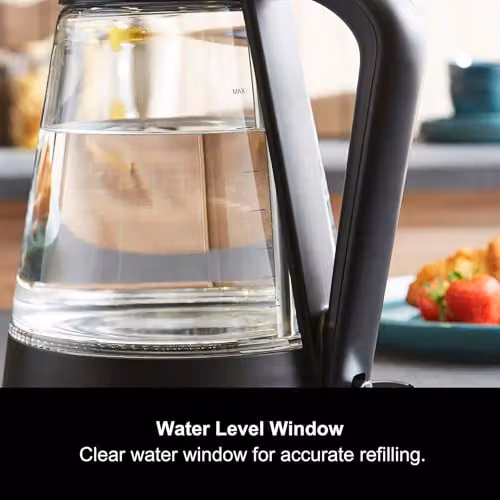 Morphy Richards Glass Jug Kettle, 1.7 l, Transparent with Blue Light Indicator – 5