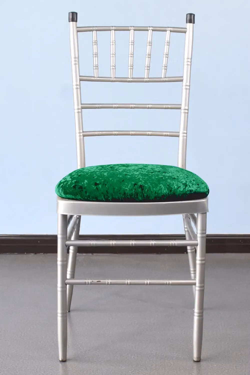 Neel Blue 10-Piece Velvet Dining Chair Seat Cover Set in Blue and Green