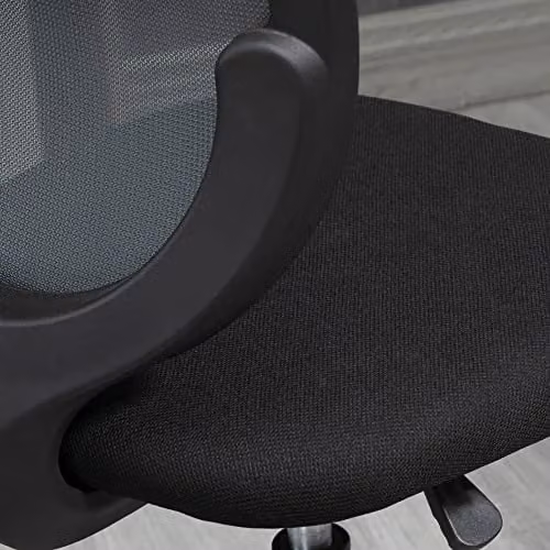 Vinsetto Ergonomic Drafting Chair, Swivel Mesh Fabric Draughtsman Chair with Foot Ring, Grey – 5