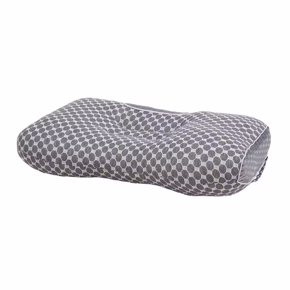 VOGREX Pair of Orthopaedic Cervical Neck Support Pillows in Grey, W 66 cm x D 40 cm – 2