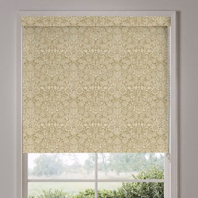 William Morris Sunflower Blackout Made To Measure Roller Blind in Yellow